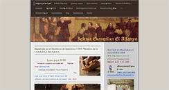 Desktop Screenshot of iglesiaevangelicaelalfarero.com